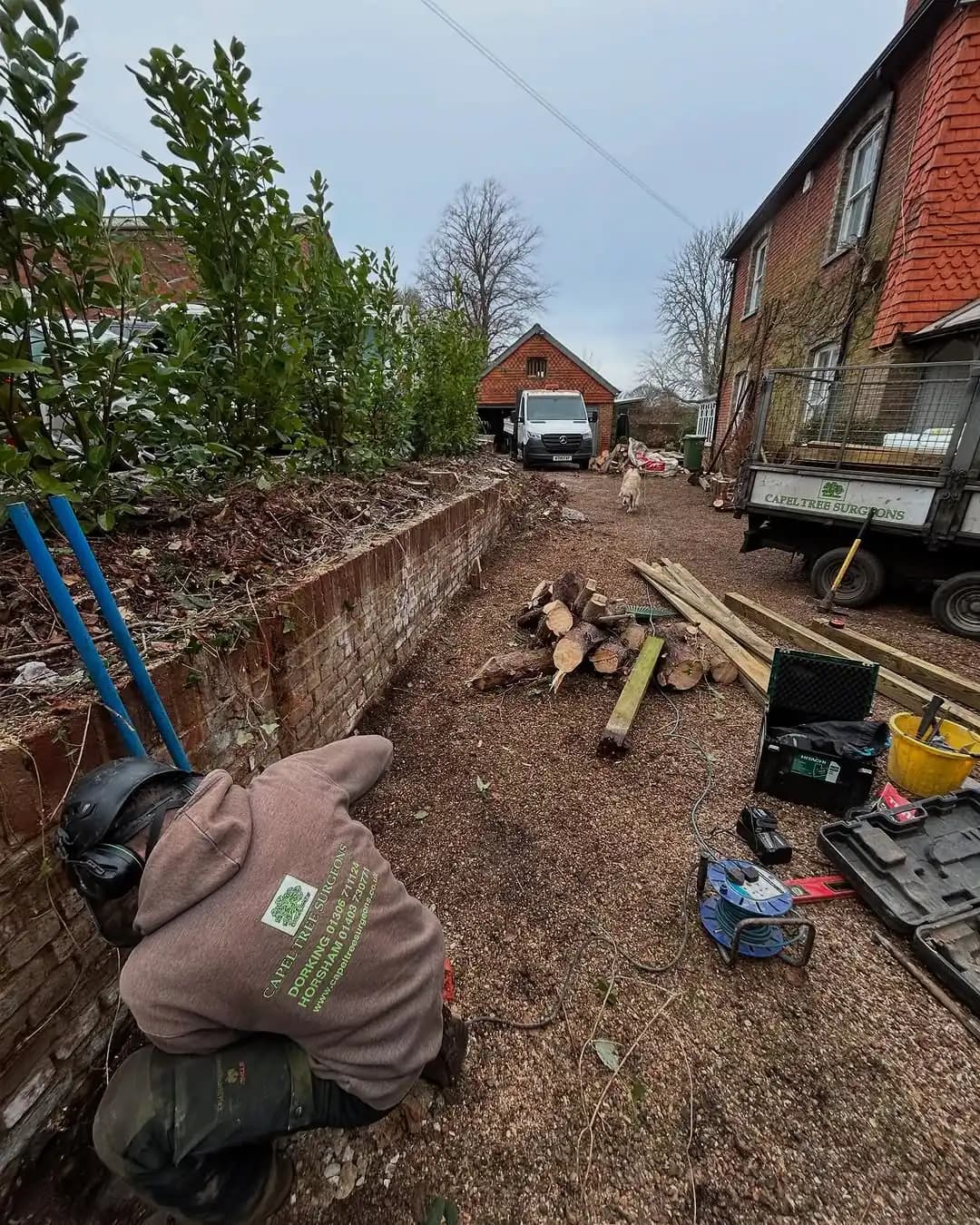 Timber fencing installation details from a residential boundary project